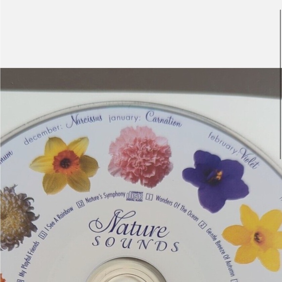 Birthday February CD Greeting Card Violet Flowers Nature Sounds New In Package - Picture 5 of 5